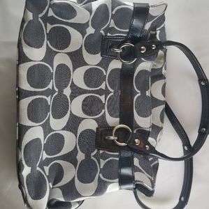 Denim type of color Coach bag.